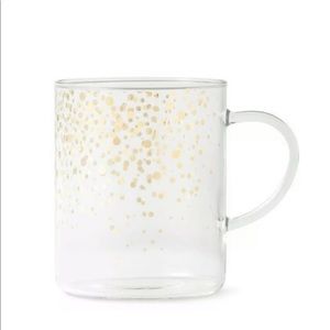 Teavana Starbucks 4 Gold Dot Clear Coffee Mug RARE